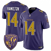 Men's Baltimore Ravens #14 Kyle Hamilton Purple 2026 F.U.S.E. Alternate Vapor Limited Stitched Jersey Dzhi,baseball caps,new era cap wholesale,wholesale hats