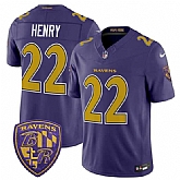 Men's Baltimore Ravens #22 Derrick Henry Purple 2026 F.U.S.E. Alternate Vapor Limited Stitched Jersey Dzhi,baseball caps,new era cap wholesale,wholesale hats