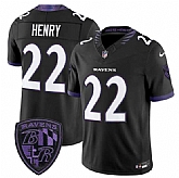 Men's Baltimore Ravens #22 Derrick Henry Black 2026 F.U.S.E. Alternate Vapor Limited Stitched Jersey Dzhi,baseball caps,new era cap wholesale,wholesale hats