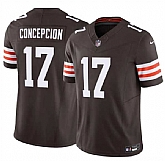 Men's Cleveland Browns #17 KC Concepcion Brown 2026 Draft F.U.S.E. Vapor Limited Stitched Jersey Dzhi,baseball caps,new era cap wholesale,wholesale hats