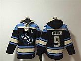 Men's Utah Mammoth #9 Clayton Keller Black Blue Ageless Must-Have Lace-Up Pullover Hoodie,baseball caps,new era cap wholesale,wholesale hats