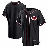 Men's Cincinnati Reds Blank Black Out Stitched Jersey Dzhi,baseball caps,new era cap wholesale,wholesale hats