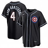 Men's Chicago Cubs #4 Pete Crow-Armstrong 2026 Black Out Stitched Jersey Dzhi,baseball caps,new era cap wholesale,wholesale hats