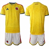 Men's Colombia Blank or Custom Team FIFA x World Cup 2026 Home Yellow On Field Jersey,baseball caps,new era cap wholesale,wholesale hats