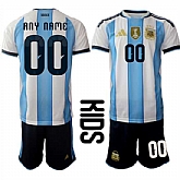 Youth Argentina Custom Any Name And Number National Team FIFA x World Cup 2026 Home White On Field Kids Jersey,baseball caps,new era cap wholesale,wholesale hats