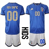 Youth Italy Custom Any Name And Number National Team FIFA x World Cup 2026 Home Blue On Field Kids Jerseys,baseball caps,new era cap wholesale,wholesale hats