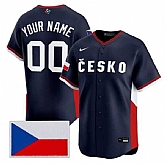 Men's Czech Republic Baseball Custom Nike Navy 2026 World Baseball Classic Jersey,baseball caps,new era cap wholesale,wholesale hats