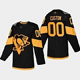 Men's Custom Pittsburgh Penguins Coors Light 2019 Stadium Series Black Authentic Jersey,baseball caps,new era cap wholesale,wholesale hats