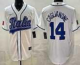 Men's Italy #14 Jac Caglianone White 2026 World Baseball Classic Cool Base Jersey,baseball caps,new era cap wholesale,wholesale hats