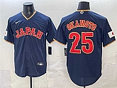 Men's Japan Baseball #25 Kazuma Okamoto Navy 2026 World Baseball Classic Road Stadium Stitched Jersey,baseball caps,new era cap wholesale,wholesale hats
