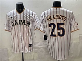 Men's Japan Baseball #25 Kazuma Okamoto White 2026 World Baseball Classic Home Stadium Stitched Jersey,baseball caps,new era cap wholesale,wholesale hats