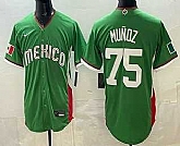 Men's Mexico #75 Andres Munoz Green 2026 World Baseball Classic Cool Base Jersey,baseball caps,new era cap wholesale,wholesale hats