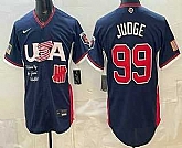 Men's USA Undefeated #99 Aaron Judge Navy 2026 World Baseball Classic Cool Base Jersey,baseball caps,new era cap wholesale,wholesale hats