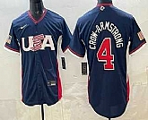 Men's USA #4 Pete Crow-Armstrong Navy 2026 World Baseball Classic Cool Base Jersey,baseball caps,new era cap wholesale,wholesale hats