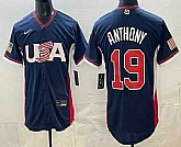 Men's USA #19 Roman Anthony Navy 2026 World Baseball Classic Cool Base Jersey,baseball caps,new era cap wholesale,wholesale hats