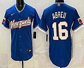 Men's Venezuela #16 Wilyer Abreu Blue 2026 World Baseball Classic Cool Base Jersey,baseball caps,new era cap wholesale,wholesale hats