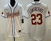 Men's Venezuela #23 William Contreras White 2026 World Baseball Classic Cool Base Jersey,baseball caps,new era cap wholesale,wholesale hats