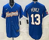 Men's Venezuela #13 Salvador Perez Blue 2026 World Baseball Classic Cool Base Jersey,baseball caps,new era cap wholesale,wholesale hats