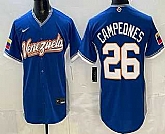 Men's Venezuela #26 Venezuela Blue 2026 World Baseball Classic Cool Base Jersey,baseball caps,new era cap wholesale,wholesale hats