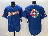 Men's Venezuela Baseball Blue 2026 World Baseball Classic Big Logo Road Stadium Stitched Jersey,baseball caps,new era cap wholesale,wholesale hats