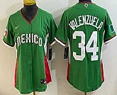 Women's Mexico #34 Fernando Valenzuela Green 2026 World Baseball Classic Cool Base Jersey,baseball caps,new era cap wholesale,wholesale hats