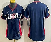 Women's USA Blank Navy 2026 World Baseball Classic Cool Base Jersey,baseball caps,new era cap wholesale,wholesale hats