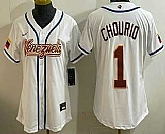 Women's Venezuela #1 Jackson Chourio White 2026 World Baseball Classic Cool Base Jersey,baseball caps,new era cap wholesale,wholesale hats