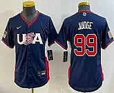 Youth USA #99 Aaron Judge Navy 2026 World Baseball Classic Cool Base Jersey,baseball caps,new era cap wholesale,wholesale hats