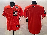 Men's Detroit Tigers Blank Orange 2026 Alternate USA 250' Patch Vapor Premier Limited Stitched Jersey Dzhi,baseball caps,new era cap wholesale,wholesale hats