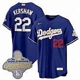 Men's Los Angeles Dodgers #22 Clayton Kershaw Royal 2026 Alternate Gold Collection Stadium Stitched Jersey Dzhi,baseball caps,new era cap wholesale,wholesale hats