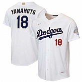 Men's Los Angeles Dodgers #18 Yoshinobu Yamamoto Nike White 2026 Gold Collection Home Replica Jersey Dzhi,baseball caps,new era cap wholesale,wholesale hats