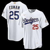 Men's Los Angeles Dodgers #25 Tommy Edman Nike White 2026 Gold Collection Stadium Jersey Dzhi,baseball caps,new era cap wholesale,wholesale hats