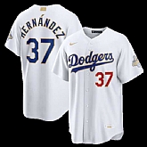 Men's Los Angeles Dodgers #37 Teoscar Hernandez Nike White 2026 Gold Collection Stadium Jersey Dzhi,baseball caps,new era cap wholesale,wholesale hats