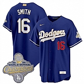 Men's Los Angeles Dodgers #16 Will Smith Royal 2026 Alternate Gold Collection Stadium Stitched Jersey Dzhi,baseball caps,new era cap wholesale,wholesale hats