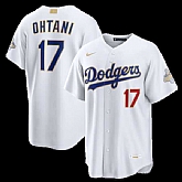 Men's Los Angeles Dodgers #17 Shohei Ohtani Nike White 2026 Gold Collection Stadium Jersey Dzhi,baseball caps,new era cap wholesale,wholesale hats
