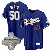 Men's Los Angeles Dodgers #50 Mookie Betts Royal 2026 Alternate Gold Collection Stadium Stitched Jersey Dzhi,baseball caps,new era cap wholesale,wholesale hats