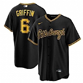 Men's Pittsburgh Pirates #6 Konnor Griffin Nike Black Alternate Replica Jersey Dzhi,baseball caps,new era cap wholesale,wholesale hats