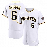 Men's Pittsburgh Pirates #6 Konnor Griffin Nike White Home Authentic Jersey Dzhi,baseball caps,new era cap wholesale,wholesale hats
