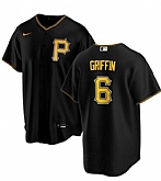 Men's Pittsburgh Pirates #6 Konnor Griffin Black Cool Base Stitched Jersey Dzhi,baseball caps,new era cap wholesale,wholesale hats