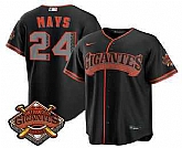 Men's San Francisco Giants #24 Willie Mays Black 2026 Alternate Stadium Stitched Jersey Dzhi,baseball caps,new era cap wholesale,wholesale hats