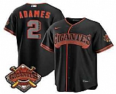 Men's San Francisco Giants #2 Willy Adames Black 2026 Alternate Stadium Stitched Jersey Dzhi,baseball caps,new era cap wholesale,wholesale hats