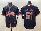 Men's San Francisco Giants #51 Jung Hoo Lee Black 2026 Alternate Stadium Stitched Baseball Jersey Dzhi,baseball caps,new era cap wholesale,wholesale hats