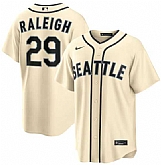 Men's Seattle Mariners #29 Cal Raleigh Cream Alternate Stitched Jersey Dzhi,baseball caps,new era cap wholesale,wholesale hats