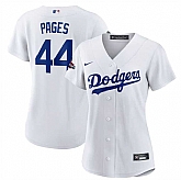 Women's Los Angeles Dodgers #44 Andy Pages White 2024 World Series Champions Cool Base Stitched Jersey Dzhi,baseball caps,new era cap wholesale,wholesale hats