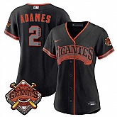 Women's San Francisco Giants #2 Willy Adames Black 2026 Alternate Stadium Stitched Jersey Dzhi,baseball caps,new era cap wholesale,wholesale hats