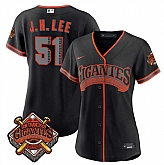 Women's San Francisco Giants #51 Jung Hoo Lee Black 2026 Alternate Stadium Stitched Jersey Dzhi,baseball caps,new era cap wholesale,wholesale hats