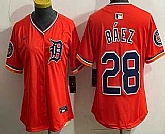 Women's Detroit Tigers #28 Javier Baez Orange Limited Jersey,baseball caps,new era cap wholesale,wholesale hats