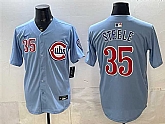 Men's Chicago Cubs #35 Justin Steele Blue 2024 25 2nd Alternate Limited Stitched Jersey,baseball caps,new era cap wholesale,wholesale hats