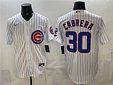 Men's Chicago Cubs #30 Edward Cabrera White 2026 Cool Base Stitched Jersey,baseball caps,new era cap wholesale,wholesale hats