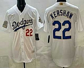Men's Los Angeles Dodgers #22 Clayton Kershaw White Gold World Series Champions Collection Limited Jersey,baseball caps,new era cap wholesale,wholesale hats